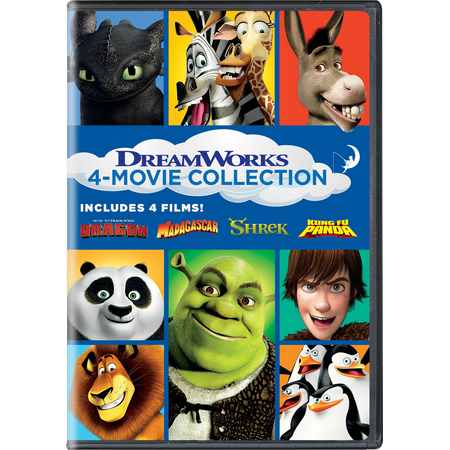 DreamWorks 4-Movie Collection (How to Train Your Dragon / Madagascar / Shrek / Kung Fu Panda)