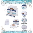 thumbnail image 2 of CoTa Global Blue Mist Nautical Wooden Coaster Set - Table Top Centerpiece Coastal Decor for Kitchen, Home, Beach House, Rustic Decorative 6 Coasters Set with Holder - Handmade Color May Vary, 2 of 7