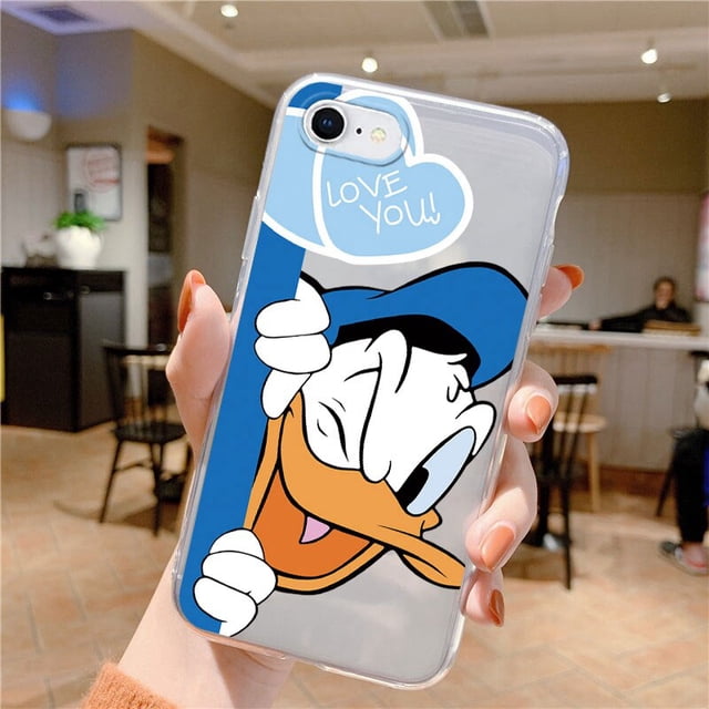 Funda transparente de Mickey, Minnie Mouse, Daisy, Pato Donald, Stitch para iPhone SE 2022 2020, iPhone 7, 6, 6S, 7, 8 Plus