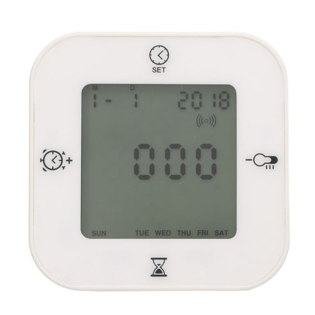 Uadme Termohigrómetro Digital, termómetro Multifuncional Higrómetro Control de Voz Reloj Digital de Alta precisión Medidor de Temperatura y Humedad, -10 ℃ a 50 ℃