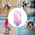 thumbnail image 2 of Jongmart Little Girls' Pink Purple Rainbow Gymnastics Leotard, 2 of 8