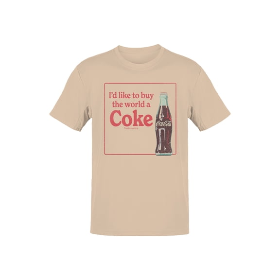 Officially Licensed Coca Cola Buy the World a Coke Graphic Men's T-shirt
