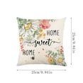 thumbnail image 2 of Spring Floral Throw Pillow Covers 10x10 inch, Decorative Cushion Cases for Living Room, Bedroom, Easter Decor, and Valentines Day Gifts D, 2 of 5