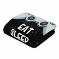 thumbnail image 5 of Eat Sleep Game Repeat Flannel Blanket for Bed,Travel and Camping, Cartoon Game Consoles Retro Super Soft Cozy Blanket for All Seasons 30"x40", 5 of 7