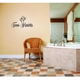 thumbnail image 1 of Decal Wall Sticker - Two Hearts Love Home Decor Picture Art 10x20 Inches, 1 of 2