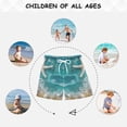thumbnail image 6 of Shells Starfish on Beach Sea Wave Boys' Swim Trunks Board Shorts Beach Pants Bathing Bottoms L, 6 of 8