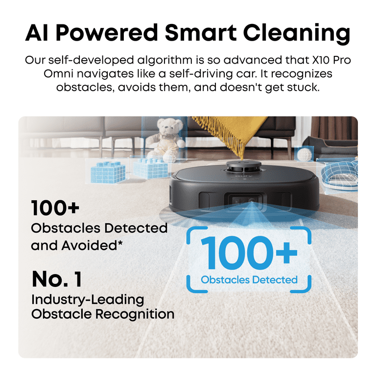 eufy, Robot Vacuum and Mop Combo, X10 Pro Omni, 8,000 Pa Suction