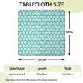 thumbnail image 2 of Turquoise Daisy Flower Floral Pattern Square Fitted Tablecloth with Elastic Edge,Square Table Cover,Washable Elastic Table Cover for Home Kitchen Party Decor 34"x34", 2 of 6