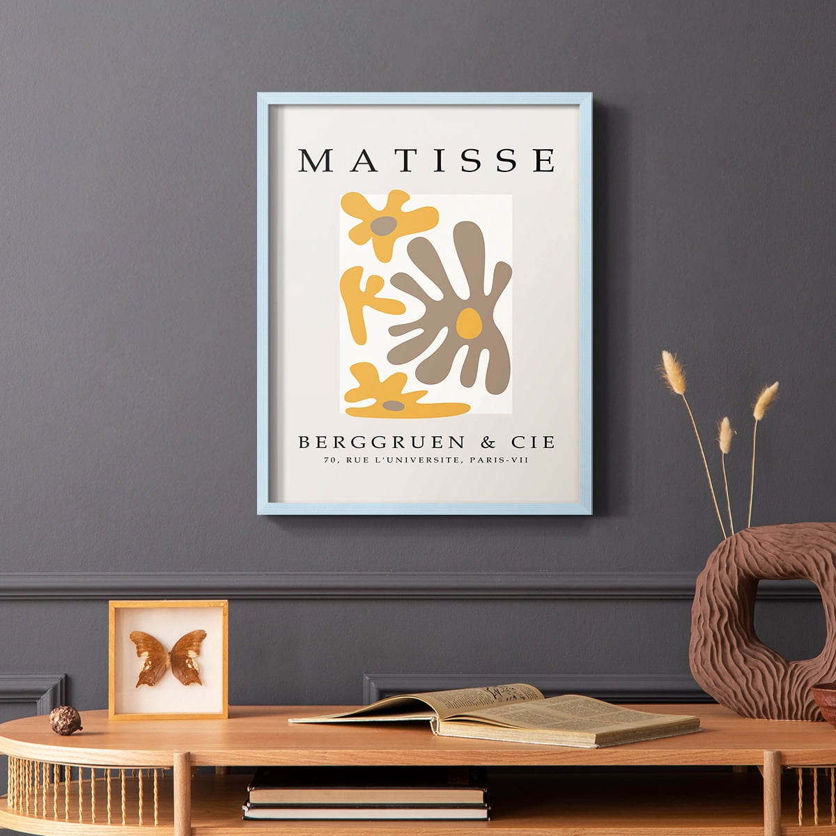 Matisse CCCXLIII in Blue Solid Wood 8 x 10 Framed Print
