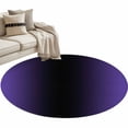 thumbnail image 2 of 3ft Round Rug, Purple Black Ombre Non-Skid Rubber Backing Large Area Rugs - Living Room Bedroom Home Office, Gradient Contemporary Abstract Art Indoor Floor Mat Carpets Washable Rug, 2 of 9
