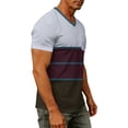 thumbnail image 6 of CONZONE Men's Tshirts Short Sleeve T-Shirts for Men Casual Striped V Neck Lightweight Tees Cozy Summer Tops, 6 of 8
