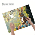 thumbnail image 4 of A 1000-piece master-level "Brown Rabbit with Surrounding Forest Easter Eggs" horizontal jigsaw puzzle, suitable for adults and playable by multiple players., 4 of 9