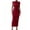 Wine Red, variant on YUEVORA Sleeveless Maxi Dress for Women, Ruched Bodycon Long Dress with Back Slit, Elegant Fitted Evening Gown and Formal Party Wear for Night Out.
