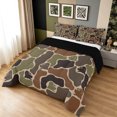 thumbnail image 2 of Manfei Rustic Camouflage Gorilla King Size Comforter Sets, Contemporary Art Camo Comforters King Size, Green Brown, Black Reversible, 3pcs, 1 Comforter and 2 Pillowcases, 2 of 7
