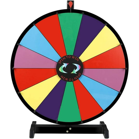 ANHXN Tabletop Prize Spin Wheel Spinning Slots Color Customize Spinner Wheel Game with Dry Marker Pen & Eraser
