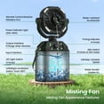 thumbnail image 4 of Tensea Cool Misting Fan Portable-6L Bucket,3 LED Light Camping Tent Fan with Mister,20000mAh USB Rechargeable Battery Powered Water Mister Fan for Outdoor & Indoor,Cvt Speed Fan Design & 4 Misters, 4 of 10