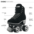 thumbnail image 2 of Crazy Skates Evoke Roller Skates for Women - Stylish Suede Quad Skates, 2 of 8