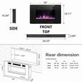 thumbnail image 3 of 30 in. Recessed and Wall Mounted Electric Fireplace in Black,Remote Control,Adjustable Flame Color and Speed, 3 of 8