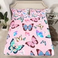 thumbnail image 2 of Castle Fairy Boys Girls Flying Colorful Butterflies Full Size Sheets 4-Piece,Dreamy Princess Breathable Bed Sheets,Spring Garden Lightweight Sheet Sets,Breathable Home Decor, 2 of 7