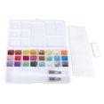 thumbnail image 1 of 24 Colors Metallic Watercolor Paints Set Safe Easy Color Mixing Solid Watercolor Paint for Wall Paper Canvas, 1 of 22