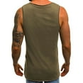 thumbnail image 7 of Ernkv Men's Loose Comfy Tank Tops Clearance Fashion Sleeveless Shirts Round Neck Pullover Leisure Comfy Solid Tees Clothing Holiday Summer Army Green L, 7 of 7