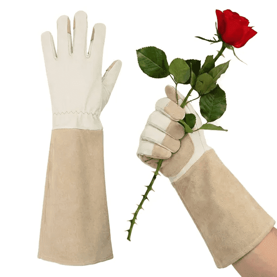 Thorn Proof Gardening Gloves Long Leather Gauntlet Garden Gloves for Women Men Cactus Gloves Gardening Essentials Gardening Gifts