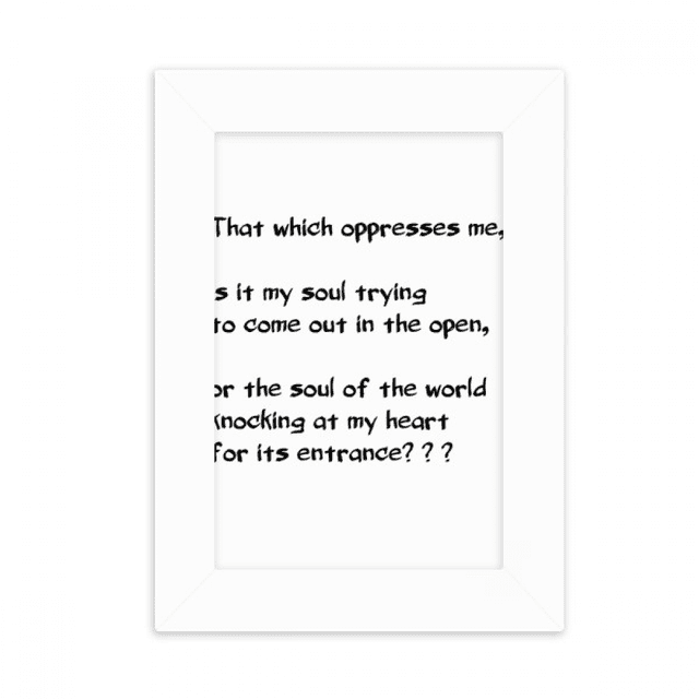 Poetry Quote Soul Knocking On Heart Desktop Photo Frame Picture Display Decoration Art Painting