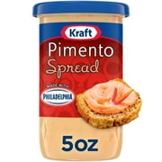 Kraft Pimento Spread With Philadelphia Cream Cheese, 5 Oz Jar Packaging May Vary