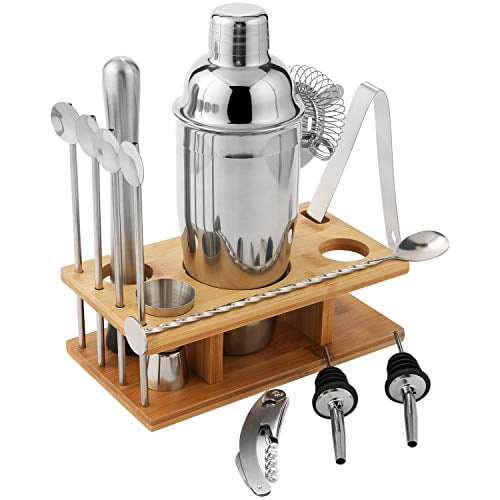 17Pcs Cocktail Shaker Set Drink Bartender Bottle Opener Maker Mixer Bar Tool 