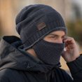thumbnail image 2 of Lumtrix Beanie Hat For Men And Women Winter Warm Hats Knit Slouchy Thick Fleece Lined Skull Cap With Face Cover Dark Gray One Size, 2 of 4