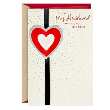 Hallmark Romantic Valentine's Day Greeting Card for Husband (My Husband, My Partner, My Friend)