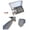 04, variant on Men's High Grade Handkerchief Wide Necktie Cufflinks Tie Clips Set With Box