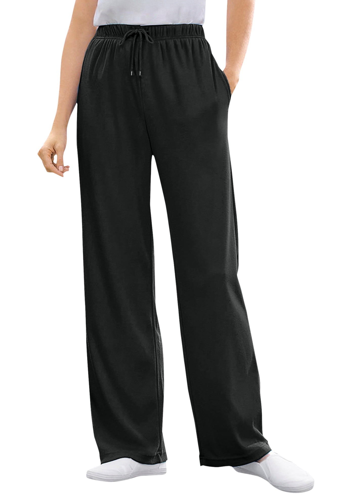 plus size black slacks