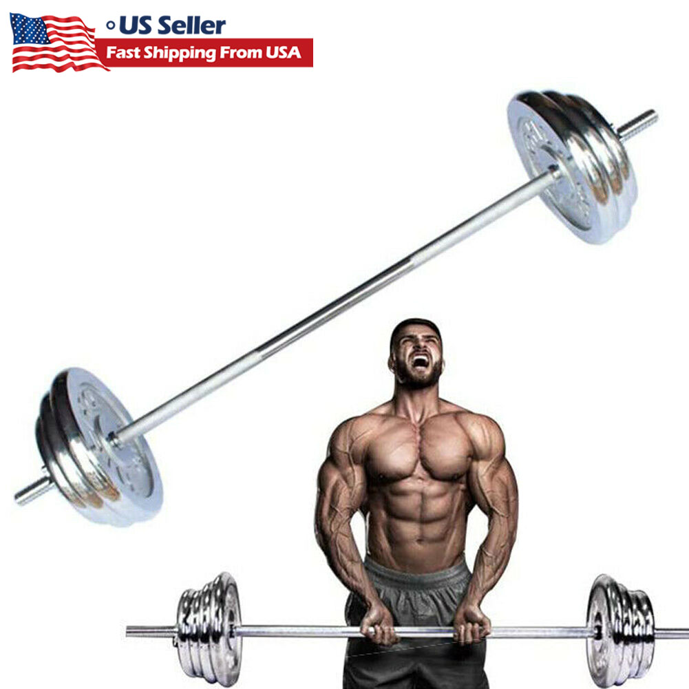 HomeDirect Adjustable Cast Iron Barbell Set for Men, 200lbs Home Gym Barbell Bar