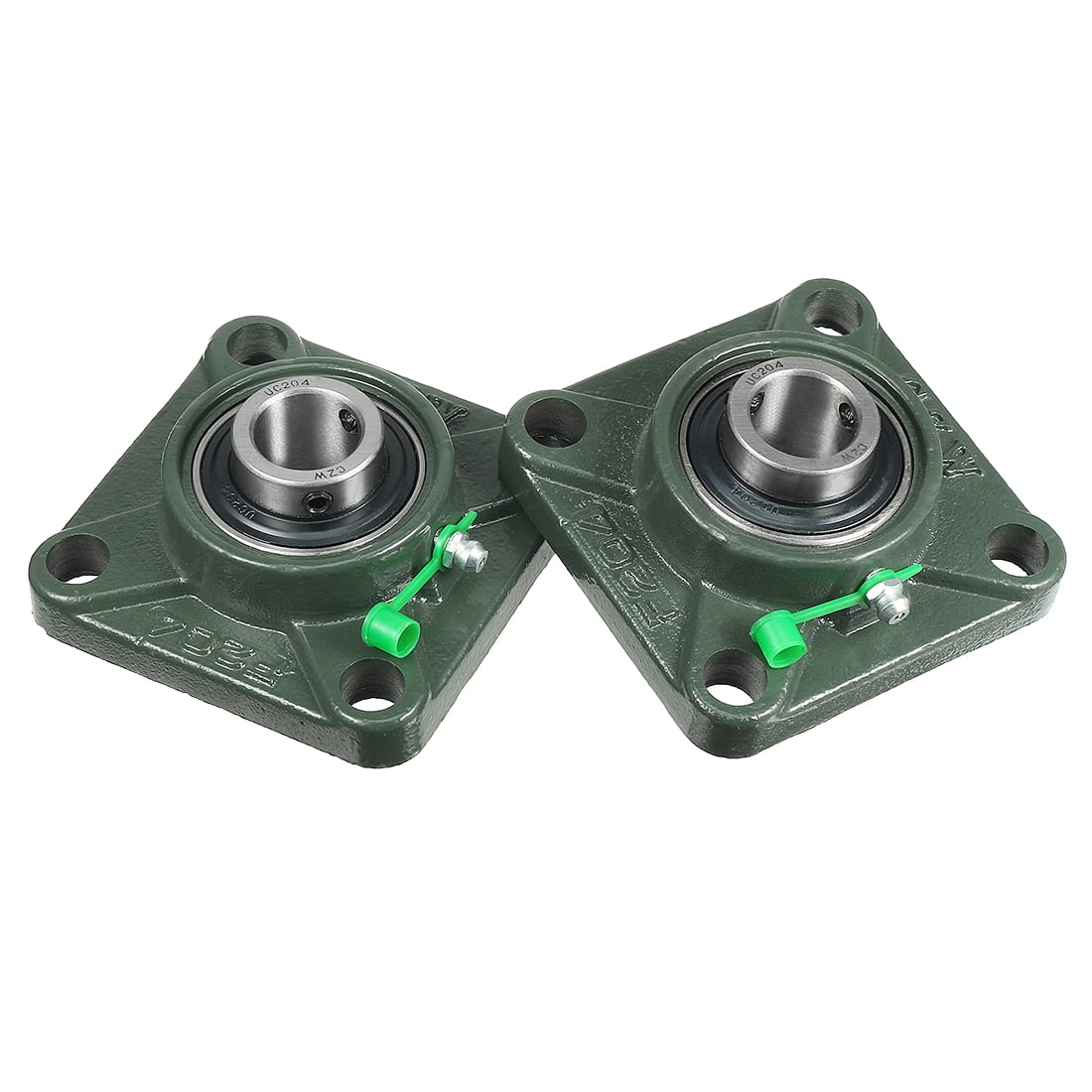 2pcs Pillow Block Bearing UCF204 20mm Mounted Bear Square Flange
