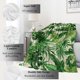 thumbnail image 2 of Manta de hojas verdes tropicales, manta de hojas botánicas exuberantes con plantas, regalos de cumpleaños para niñas, mujeres y amantes de la naturaleza, vellón suave y ligero, para sofá, cama,, 2 of 8