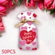 thumbnail image 3 of 50 Piezas Bolsa de Regalo del Día de San Valentín Bolsas de Dulces Bolsas de Golosinas de Corazón de Amor Bolsas de Embalaje de Regalo con Cordón de BLESIY Bolsas con cordón, 3 of 8