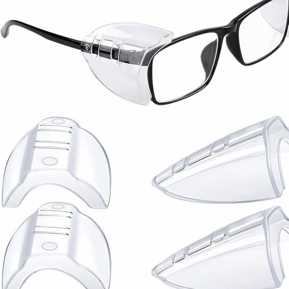 Qiucioku Safety Glasses Side Shields for Glasses, Lightweight Side Shields for Prescription Glasses