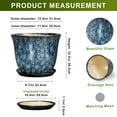 thumbnail image 6 of 12 inch Extra Large Plant Pots, Round Ceramic Planter with Drainage for Indoor Trees & Tall Plants, Modern Housewarming Gift, Blue Glaze, 6 of 7
