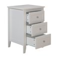 thumbnail image 4 of GZXS 3-Drawer Nightstand with USB & AC Outlets, White Wooden Bedside Table with Storage, Modern End Table for Bedroom, Dorm, Home Office, 18.11"L x 15.55"W x 25.98"H, 4 of 8
