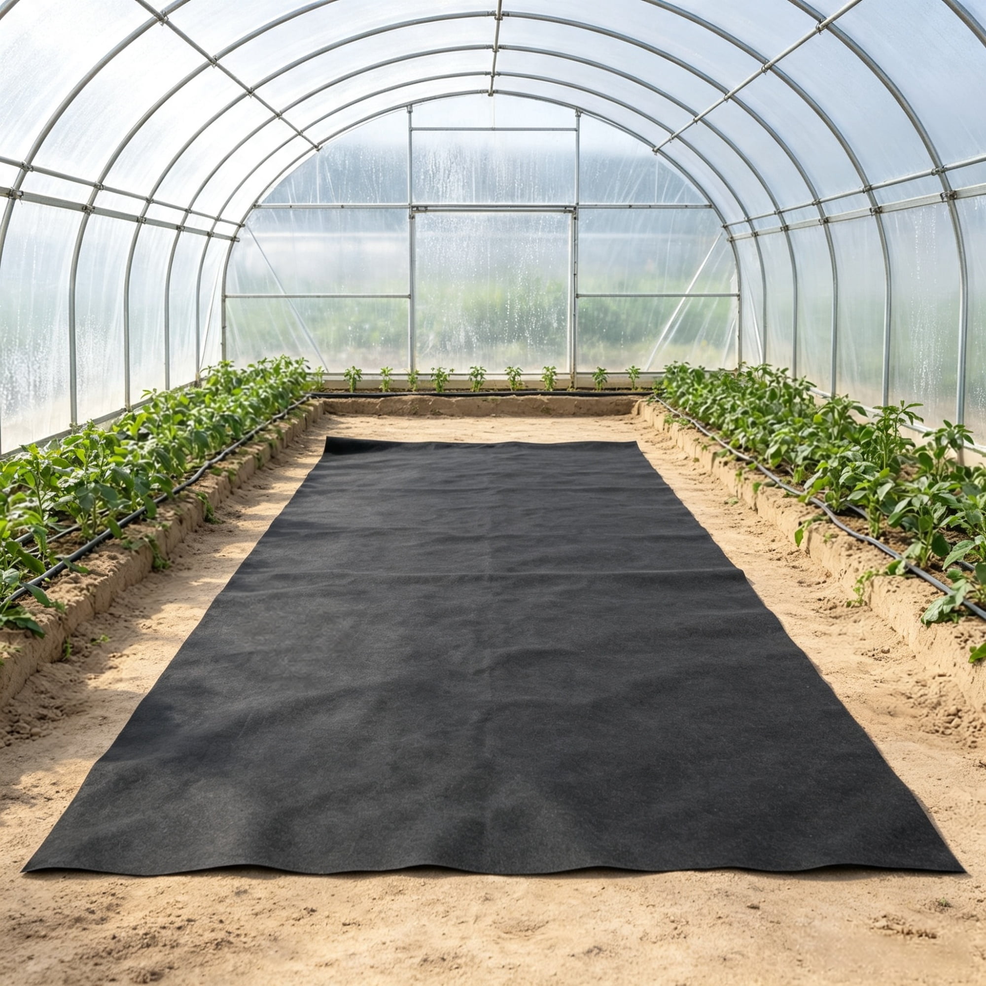 6x100ft Non-Woven Geotextile Fabric, Heavy Duty Driveway & French Drain Weed Barrier Ground Cover