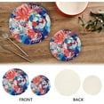 thumbnail image 4 of Pot Holders Trivets Set Cotton Potholders Set, Hot Pads Set of 2, Summer Flowers Pattern Hot Pot Trivets One 9.45 Inch and One 7 Inch, 4 of 7