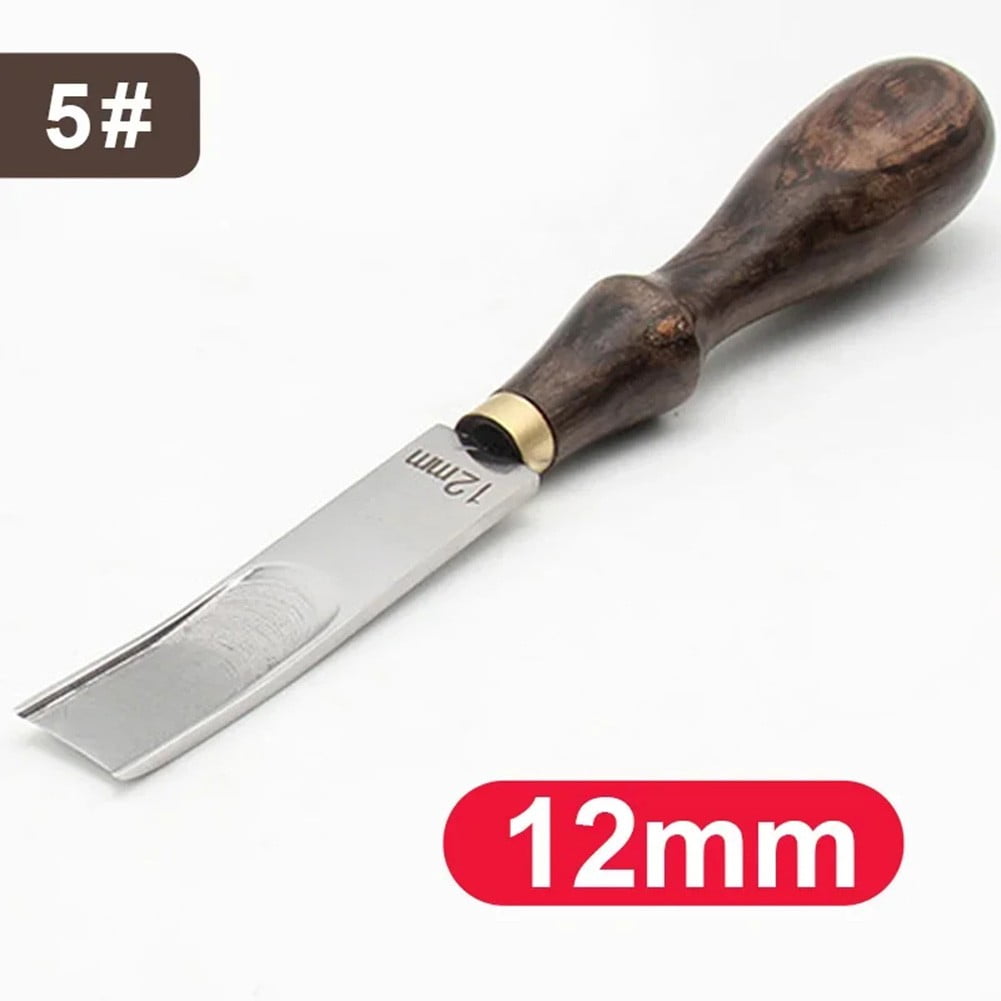 1pcs 4-16mm Diy Leather Edge Bevelers Wide Mouth Skiving Tool With Wooden Handle For DIY Leather Craft Professional