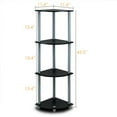 thumbnail image 1 of Furinno 12078BK/GY Turn-N-Tube 4-Tier Corner Display Rack Multipurpose Shelving Unit, Black/Grey, 1 of 2