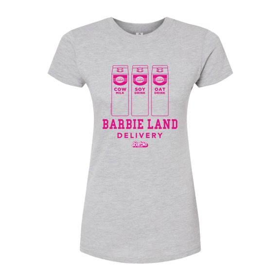 Barbie - Barbie Land Delivery Milk - Juniors Fitted Graphic T-Shirt