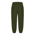 thumbnail image 3 of BiZtdJrK Linen Pants for Men Loose Elastic Bottom Jogge Sweatpants Solid Casual Drawstring Harem Lounge Trousers with Pocket, Army Green, XL, 3 of 7