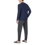 Tommy Bahama Men�s 2-piece Relaxed Fit Logo Embroidered Lounge Set (Blue,Medium)