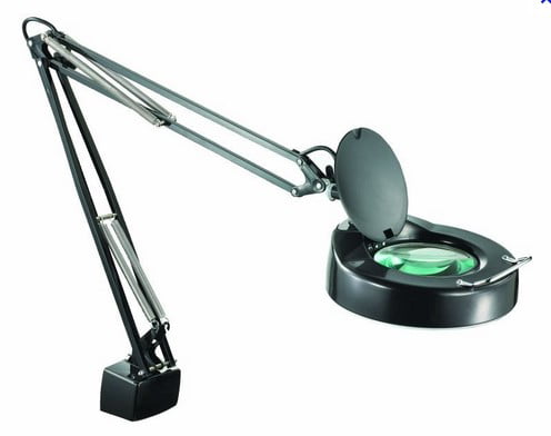 Realspace Magnifying Lamp With Rotating Organizer Base Black 24-7/16"H 
