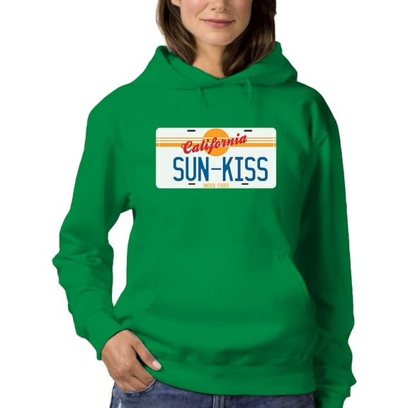 Car Plates California Sun-kiss Hoodie Women -Image by Shutterstock, Female Small