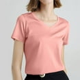 thumbnail image 5 of Mittory Womens Cap Sleeve Crop Tops Cotton V Neck T Shirt Loose Fit Short Sleeves Tee Summer Fashion Clothes, 5 of 5